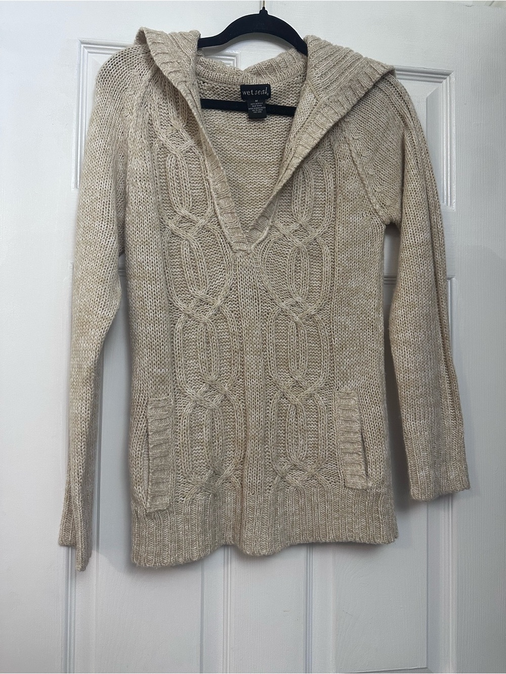 Wet Seal Y2k Knit Sweater Beige Size Medium